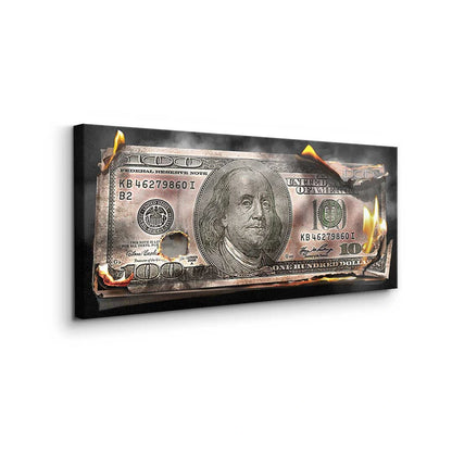 BURNING 100 DOLLAR BILL